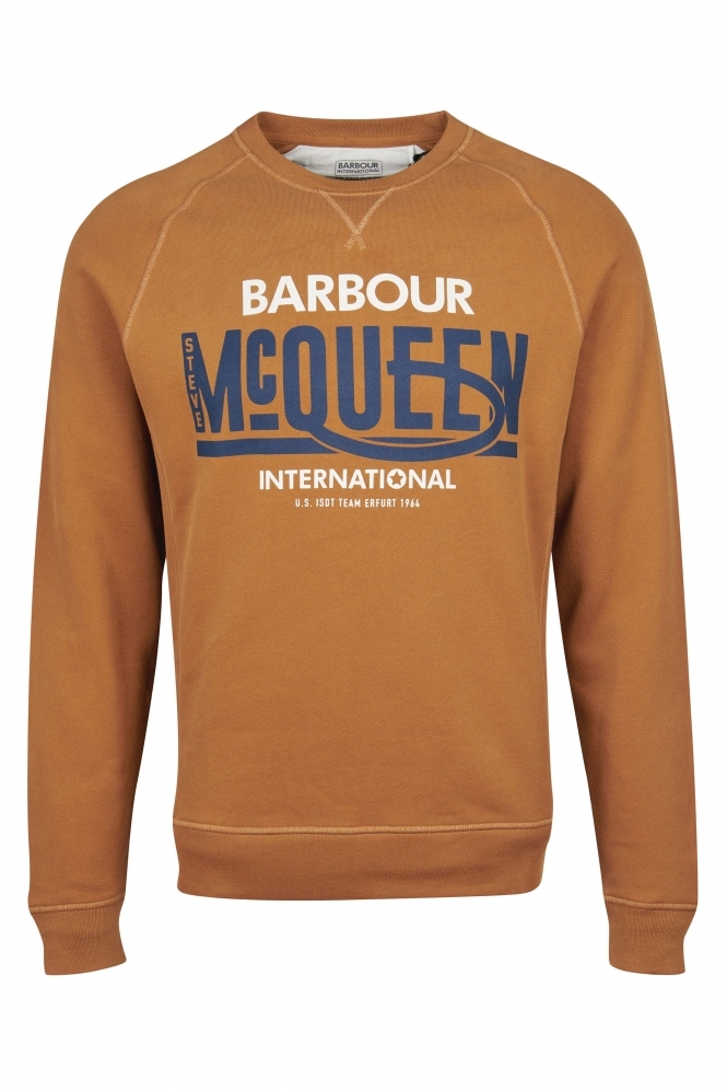 Barbour Steve McQueen Barbour Steve McQueen  Randall Crew Neck Sweatshirt Cinnamon