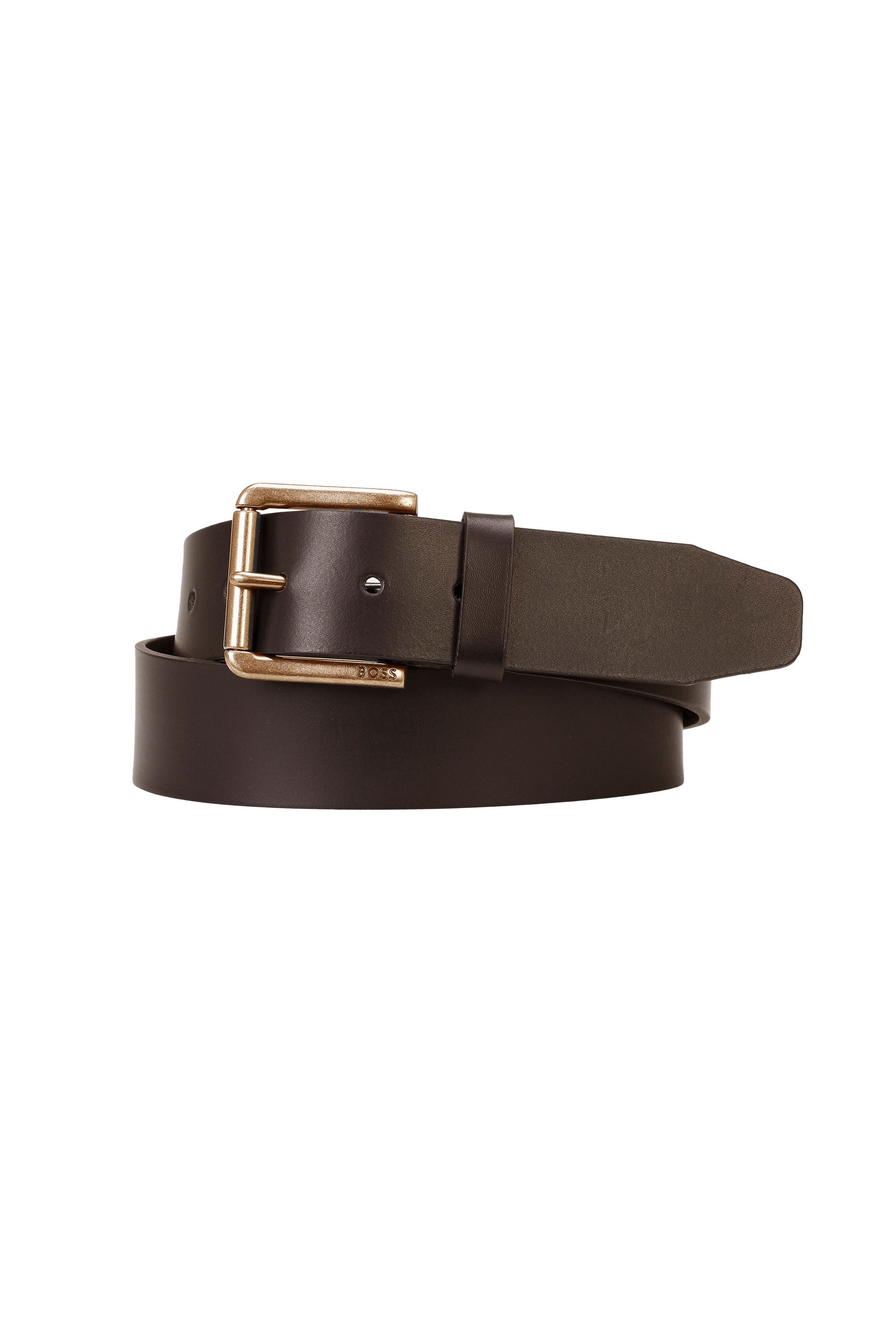 Boss Black Joris -sz40 Leather Belt Dark Brown